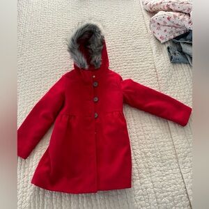 Kid XS red coat NWOT